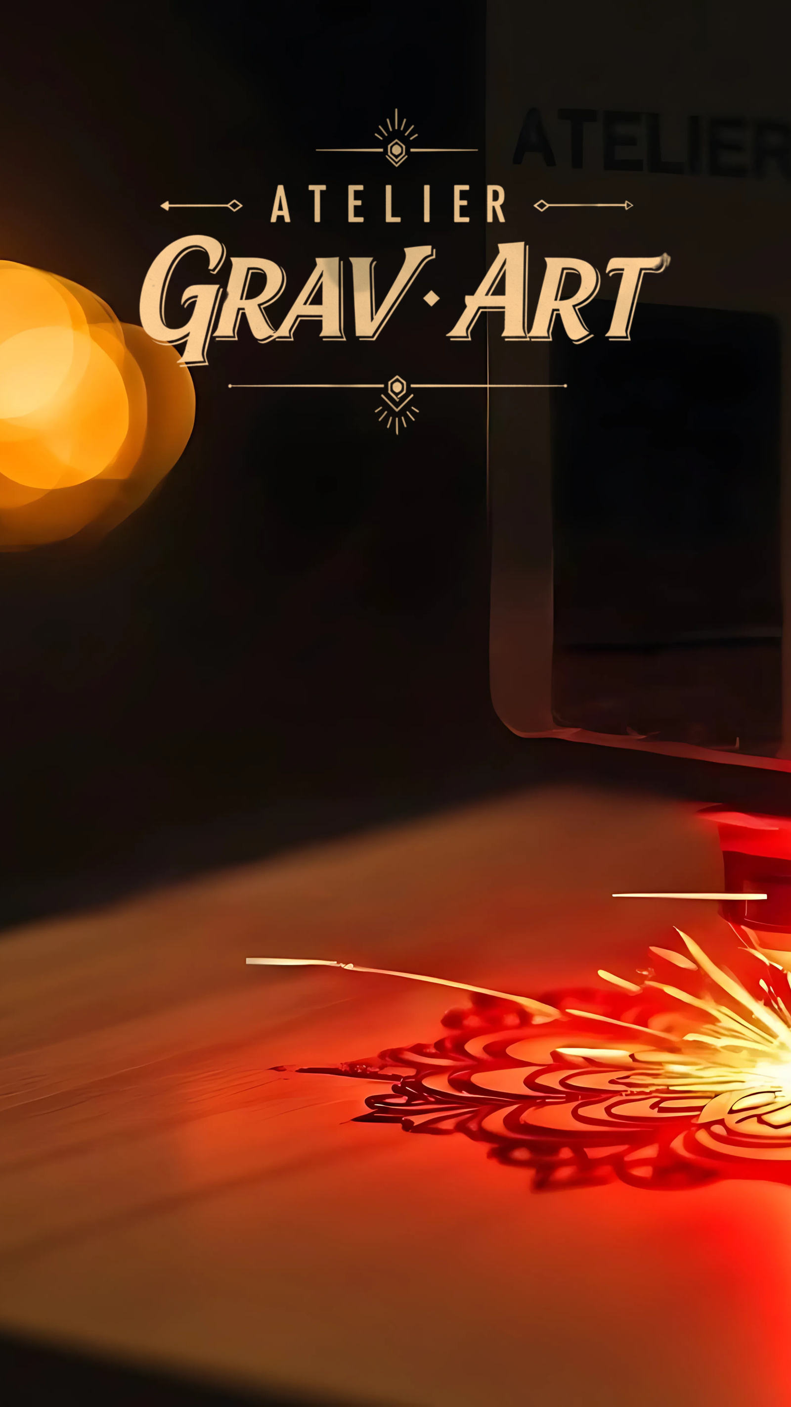 Laser engraving a custom design on a vertical background